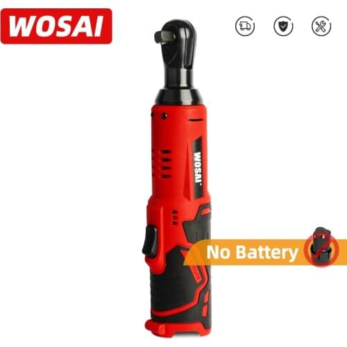 WOSAI Electric Wrench 3/8" Cordless Ratchet 12V Rechargeable Scaffolding 45N.m Right Angle Wrench Power tools