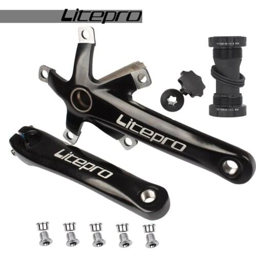 Litepro Elite Folding Bike Crank With BB Bottom Bracket BCD 130mm Intergrated Hollow 170mm Bicycle Parts
