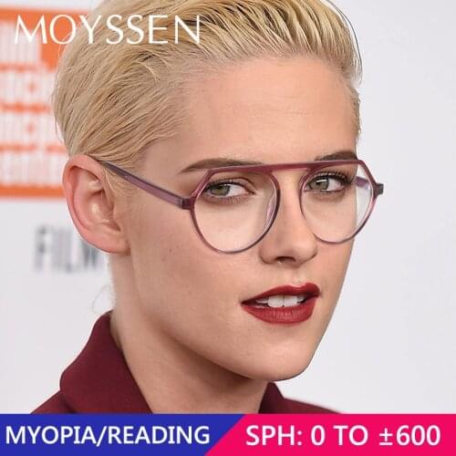 Women Brand Designer Flat Top Oval Transparent Frame Eyeglasses Men Vintage Aviation Optical Prescription Glasses with Diopter
