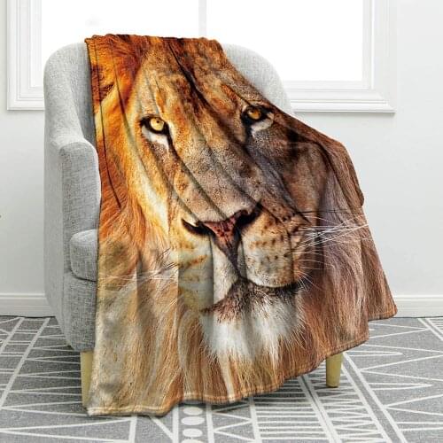 Lion Throw Blanket Soft Warm Blanket for Bed Couch Kid Adult weighted blanket