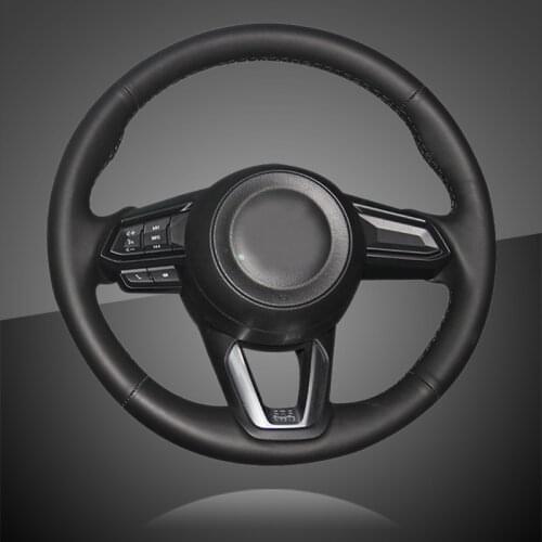 Car Braid On The Steering Wheel Cover for Mazda 3 Axela 2017 Mazda 6 Atenza 2017 2018 CX-5 CX5 2017 Mazda Steering Wheel Cover