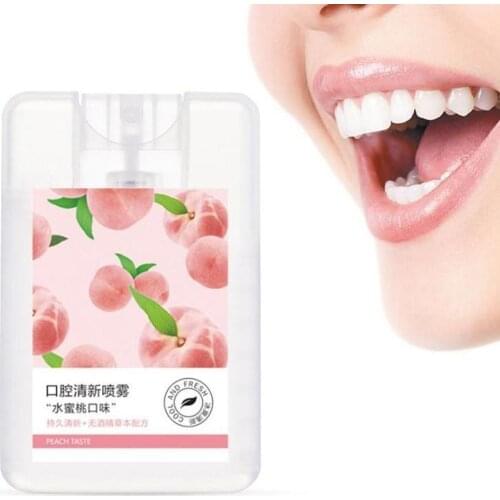 Mouth Refreshing Spray Peach Lime Mint Black Currant Lasting Fresh Flavor Addition Bad Fruit To and Breath In Breath Освежающий