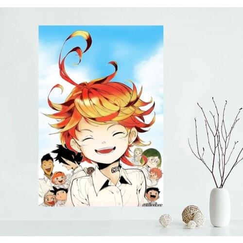 The Promised Neverland Poster Paintings For Living Room Wall Art Canvas Fabric Cloth Decoration Poster Wall Art Unframed