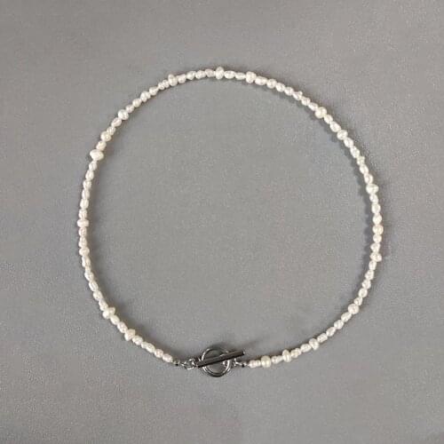 Simple Classic Natural Pearl Necklace Lock Pendant Ladys Neck Fashion Accessories Beautiful Jewelry Charm Chain Best Gift 2021