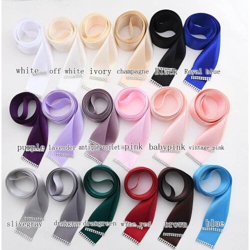 4CM Hot Sale Wedding Belts Accessories Girl Party Prom Decoration With Satin Ribbons and Thin Ribbon 4CM Width High Quality 100