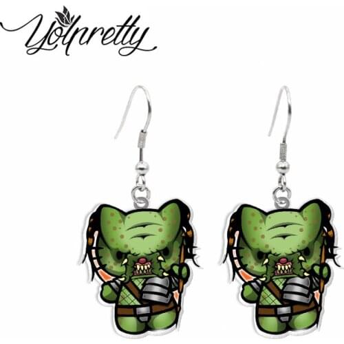 2021 New Arrival Horror Movies Characters Kittens Cosplay Acrylic Epoxy Fish Hook Dangles Earrings