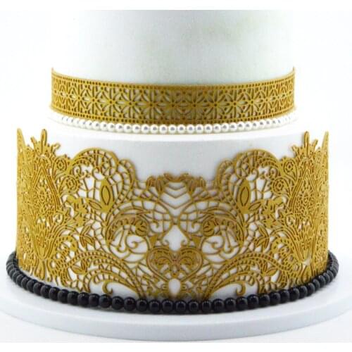 Sweet Lace Mat Silicone Mold for Fondant Cake Border Decorating DIY Baking Tools