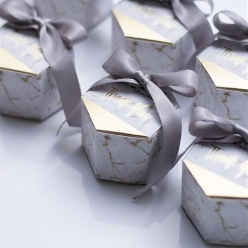 Thank you New Creative Marbling Candy Boxes Wedding Favors Gifts Box Party Supplies Baby Shower Paper Chocolate Boxes Package