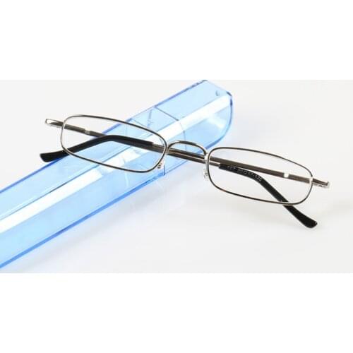 Slim Resin Lenses Reading Glasses Men Women Metal Frame Presbyopic Eyeglasses Diopter 1.5 2.0 Watch Eyewear Mini Glasses