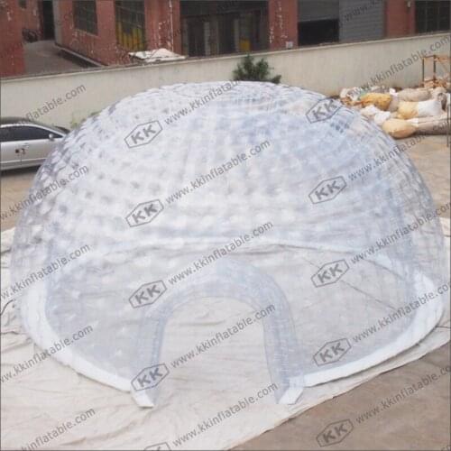 Waterproof outdoor dome transparent inflatable tent/bubble tent with tunnel for promotion sale