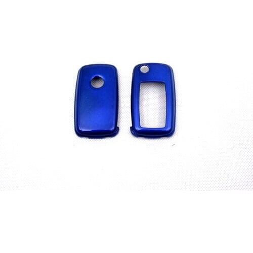 Hard Plastic Keyless Remote Key Protection Case Cover (Gloss Metallic Blue) For VW Volkswagen MK6