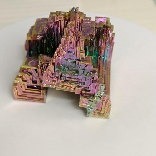 Specimen Rough Natural Art Gift Bismuth Ore Home Decor Irregular Metal Stone Rare Handcraft Mineral Gem Healing Rainbow