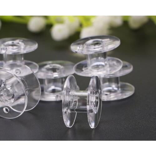 10 PCS Clear Empty Bobbins Plastic Spools for Sewing Machine Sewing Threads Empty Bobbins Home Sewing Accessories sewing tools