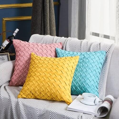 2pcs/set Homeware Creative Pillow Case As Gift Nordic Throw Pillow Suede Cushion Pillow Case for Car Bedding Room Sofa 45x45cm