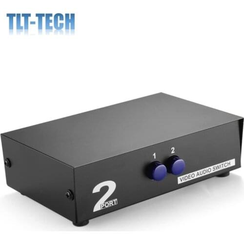 2 Input 1 Output AV Switch Box Switcher Selector 2 Way Port Stereo RCA Audio and Composite Video Selector Switch Box