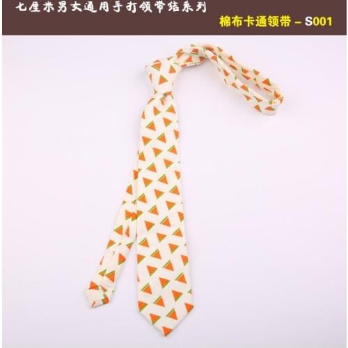 2021 Korean version of fresh personality cartoon decoration cool shirt cotton tie male and female student uniform general manufa