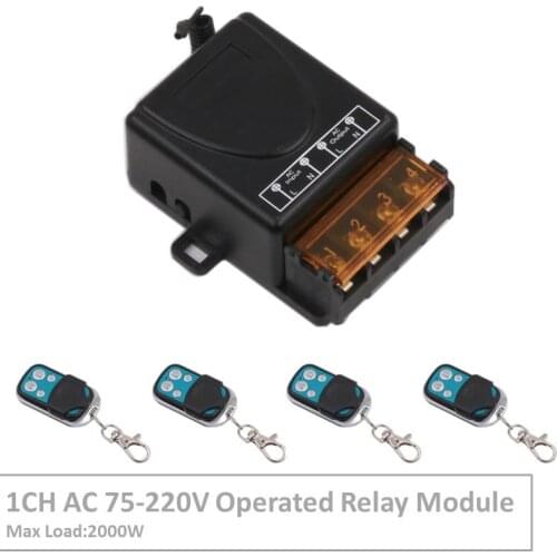 433MHz Wireless Universal Remote Control AC220V 30A 1CH rf Relay Receiver and Transmitter for LED light/Motor/Pump/Farm/Wireless
