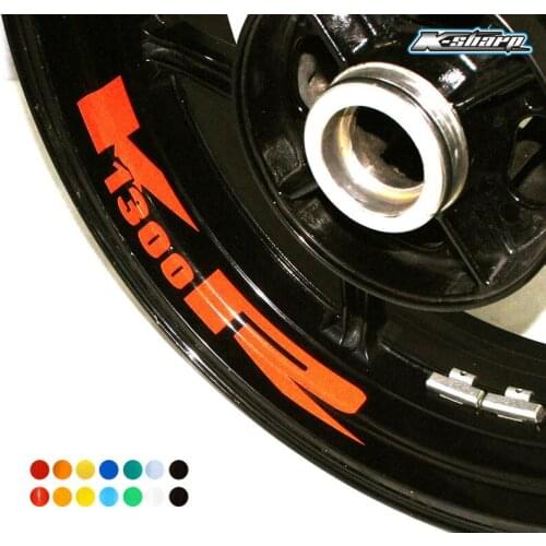 8X Motorcycle Front and rear wheels Custom Wheel Hub Tire Inner Rim Sticker Wheel Reflective sign Decals For BMW K1300R k 1300r