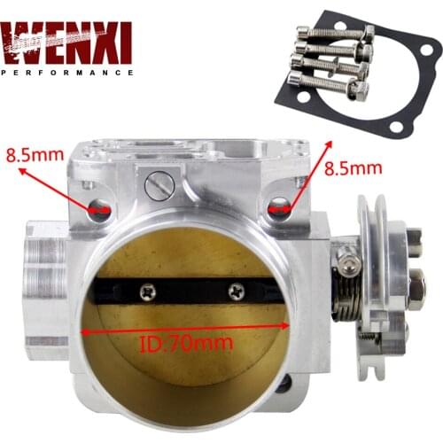 Aluminum Intake Manifold 70mm Throttle Body Performance Billet For Mitsubishi Lancer Evo 4 5 6 4g63 WX6941