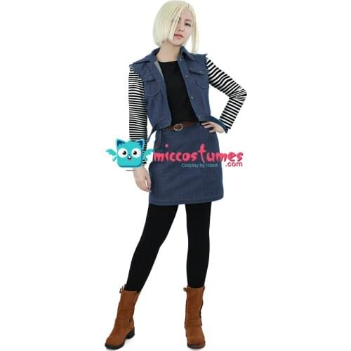 Android 18 Cosplay Costume Women Clothing