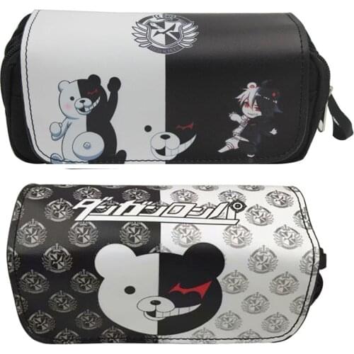 Anime Danganronpa V3: Killing Harmony Monokuma Pen Bag Cosplay Student Zipper Pencil Case Gift Prop Cartoon Halloween Collection