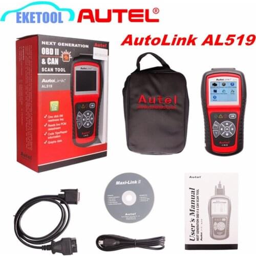 100% Original Autel AutoLink AL519 OBD2 Auto Diagnostic Tool Car DTC Reader Scan Multi-Language AL519 Code Reader AutoLink