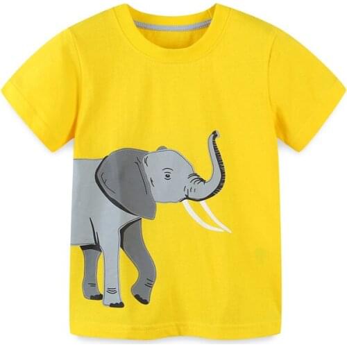 Jumping Meters Summer Ice Cream Print Cotton Boys Girls T Shirts Hot Selling Baby Clothes Short Sleeve Kids Tops
