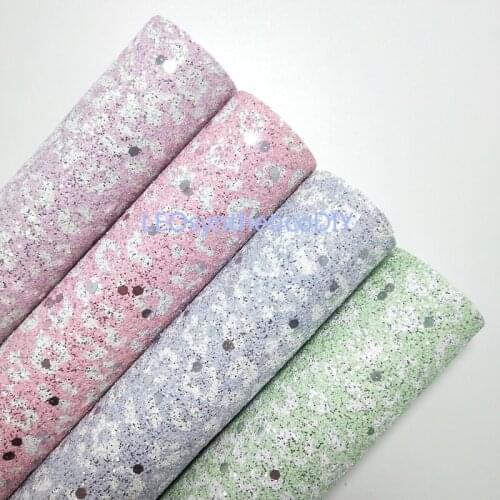 1PC 21X29CM Glitter Fabirc, leopard Printed Glitter Leather, Glitter Leather Sheets For Making Bows LEOsyntheticoDIY T316
