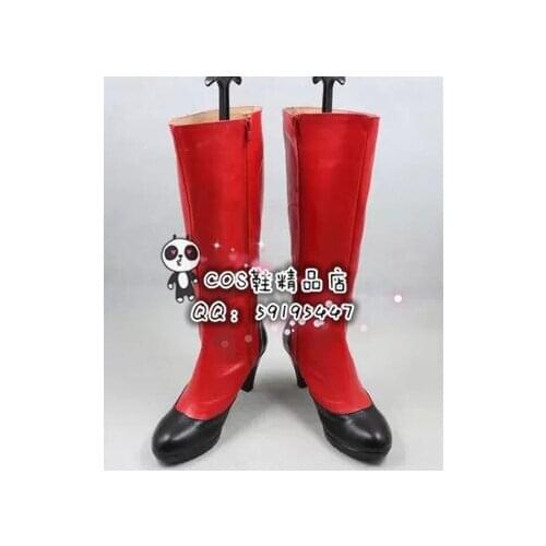 Black Butler Kuroshitsuji Madam Red Red Long Cosplay Shoes Boots X002