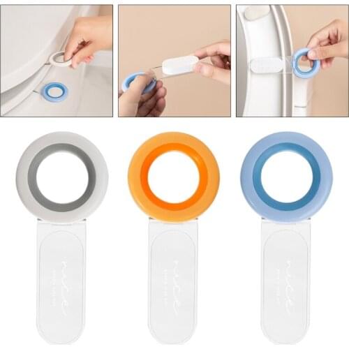 Adhesive Toilet Lid Lifter Anti-dirty Sanitary Closestool Toilet Seat Cover Lift Handle Home Bathroom Accessories