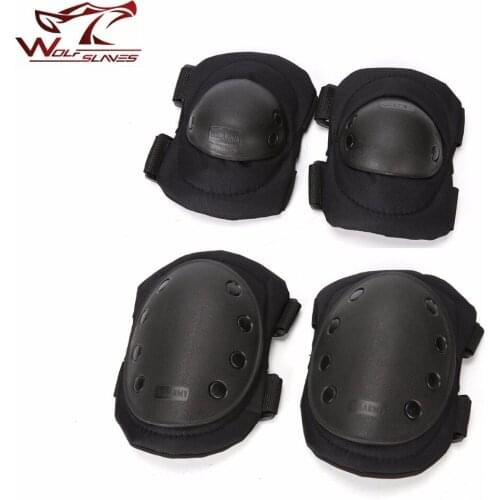 Knee Protector Top Quality Airsoft Tactical Adjustable Protector Gear Knee Pads&Elbow Pad Outdoor Sports Hunting Shooting Pads