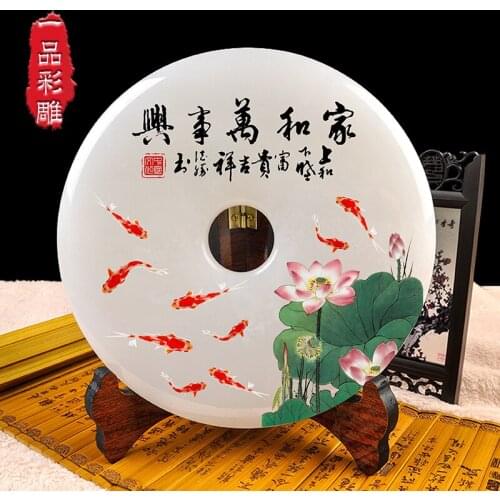 Creative modern jewelry ornaments Home Furnishing TV cabinet cabinet crafts high-end jade heshibi soft furnishings