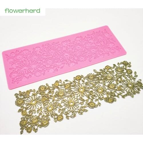 Summer Breeze Silicone Lace Mat Fondant Cake Silicone Molds Little Flower Floral Cake Decorating Tools Floret Chocolate Mold