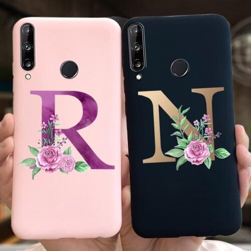 Candy silicone phone case for huawei honor 9c AKA-L29 cases Letters Alphabetmatte soft tpu cover for Honor9c 9 c Honor AKA-L29