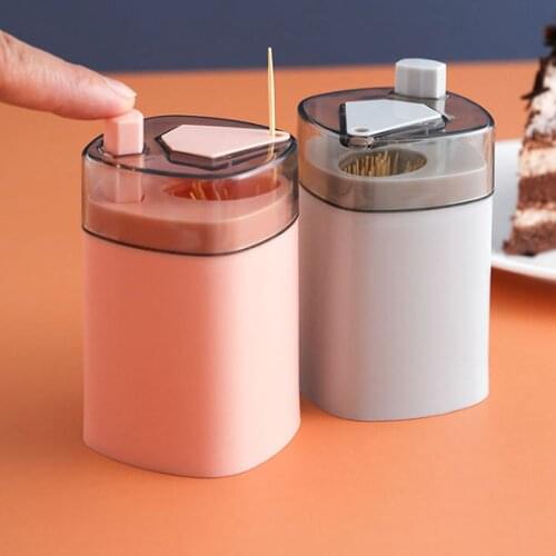 New Automatic Toothpick Box Toothpick Holder Box Press Auto Up Toothpick Container
