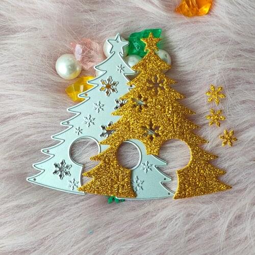 New Mouse head Christmas tree metal cutting die mould scrapbook decoration embossed photo album decoration card making DIY