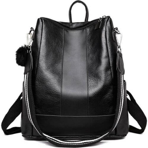 New Women Bag PU Leather Satchel Shoulder Backpack For Lady School Travel Rucksack Bags High Quality Waterproof Lovely Bag