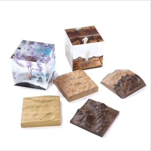New Natural sandalwood mountain moon Planet surface Resin Decorative Craft DIY Decoration Micro landscape makeing for jewelry