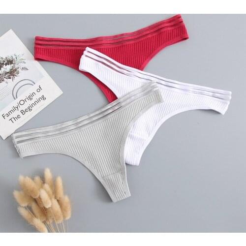 New Women Underwear Panties Cotton Sexy Thong Soft Low Waist G-String Breathable Comfortable Fashion Lingerie
