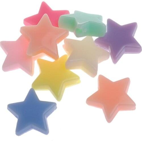 Childrens pastel colors DIY puzzle wear beads handmade materials acrylic environmental stars scattered beads 1100pcs 13mm