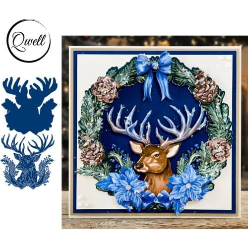 QWELL Animal Deer Metal Cutting Dies for Scrapbooking and Card Making Paper Embossing Craft New 2019 die cuts