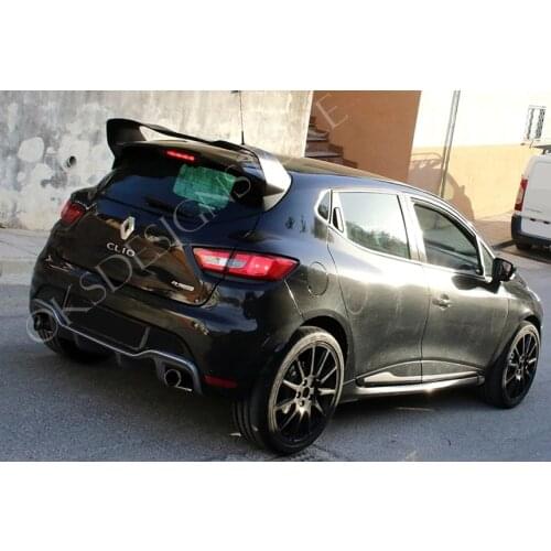 FOR Renault Clio 4 RS Style Trunk Spoiler ( Fiberglas ) For Clio 4 2012 2013 2014 2015 2016 2017 2018 2019