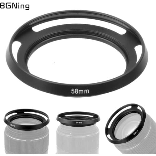 BGNing Universal Metal Ultra-thin Hollow Wide-angle Lens Hood for DSLR Cameras 37 39 40.5 43 46 49 52 55 58 62 67mm Accessories