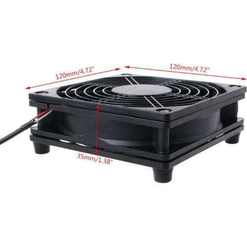 B2RC Router fan Heat dissipation stents PC Cooler TV Box Wireless Cooling Quiet DC 5V USB power fan 120mm with Steel Protective