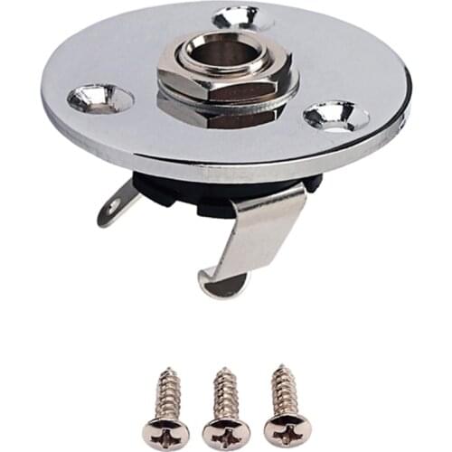 Output Round Jack Socket Plate Washer Screws for Electric Bass/ Guitar
