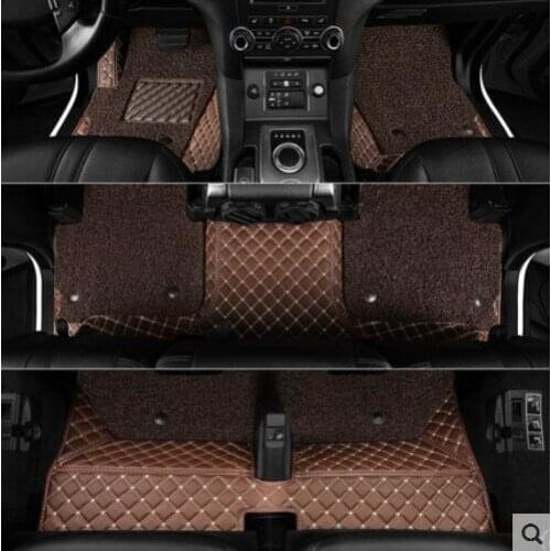 Top quality! Custom special car floor mats for Land Rover Discovery 5 2021-2017 7 seats durable waterproof double layers carpets