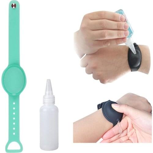 Explosion 3PCS Hand Sanitizer Dispensing Portable Bracelet Wristband Hand Dispenser Available in multiple colors for outdoor 50