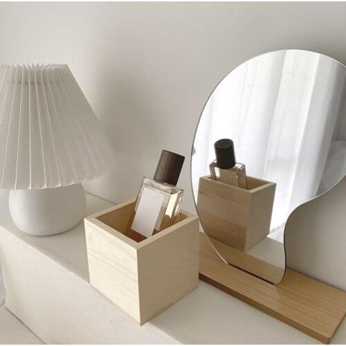 Cutelife Nordic Living Room Desktop Storage Boxes & Bins Small Wooden Box Office Debris Pen Holder Lipstick Storage Containers