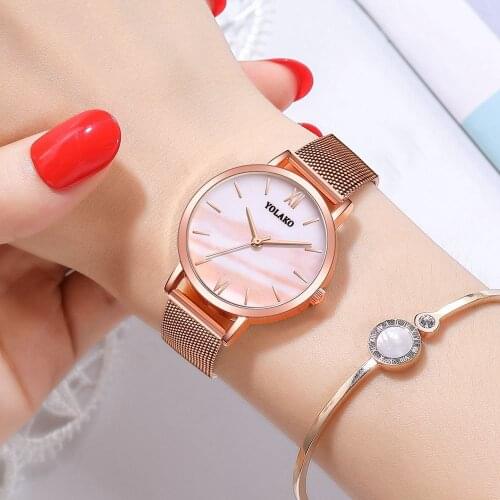 Women Fashion Rose Gold Quartz Watch Ladies Casual Simple Wristwatch Gift for Girls Saat Clock Relogio Feminino Reloj Mujer