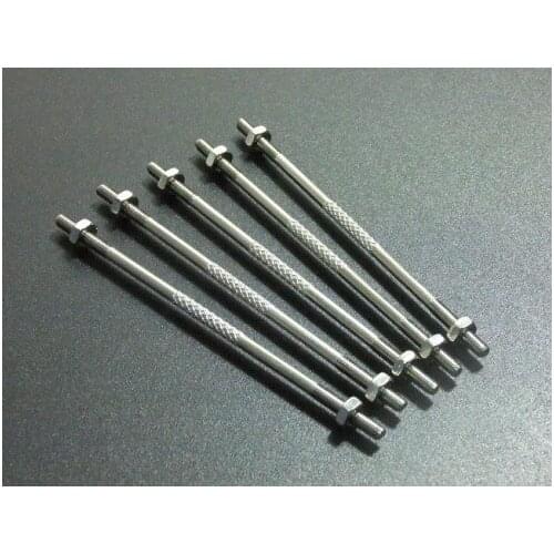 1pc* Anodized Knurled Push Rod M3X70mm /M3x80mm with Double Sides Counterclockwise Teeth